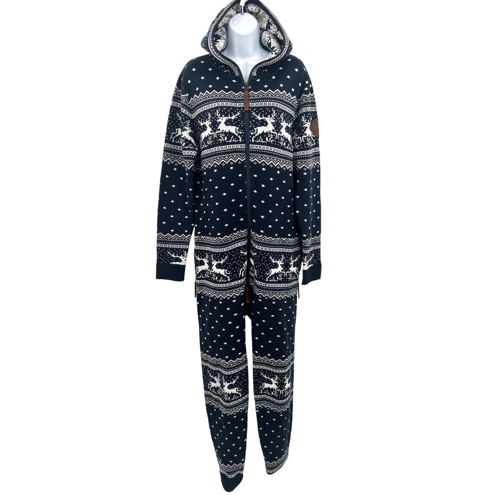 One Piece Norwegian‎ Holidays Are Coming Fair Isle Jumpsuit Onesie Nordic Skiing - Picture 2 of 13